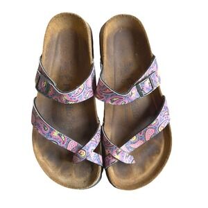 Papillio by Birkenstock Mayari Sandals Purple Paisley Print Womens 38 L7 M5